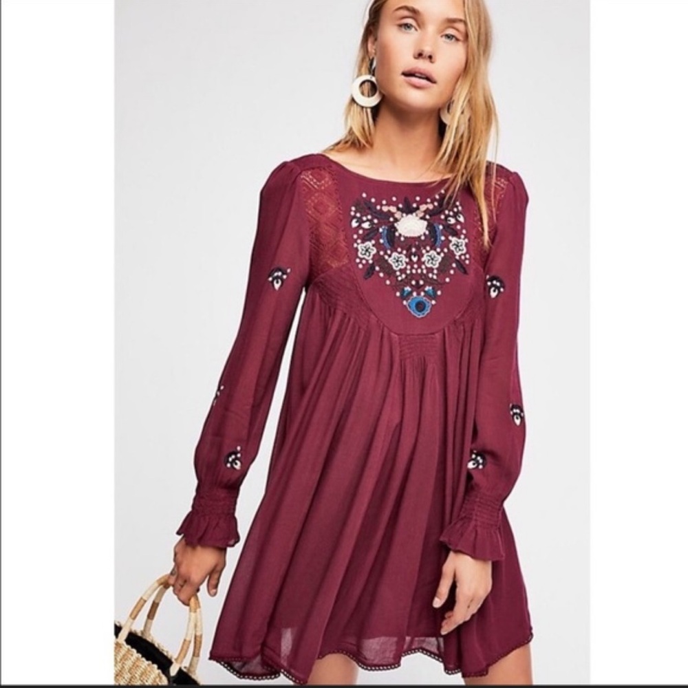 Free People Mohave Embroidered
Prairie Dress Small